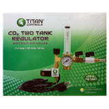 Titan Controls® CO2 Two Tank Regulator System with Shutoff Valves