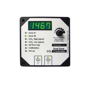 Grozone Control CO2D 0-5000 PPM Dual Zone CO2 Controller