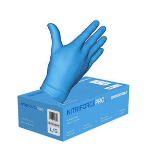 NITRIFORCE PRO BLUE NITRILE GLOVES 6ML 100PK