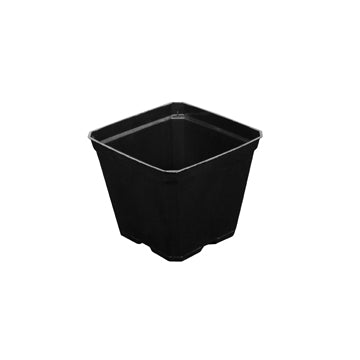 Black Plastic Pots Square
