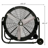 Hurricane® Pro Heavy Duty Adjustable Tilt Drum Fan 42 In