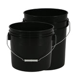 Black Plastic Buckets